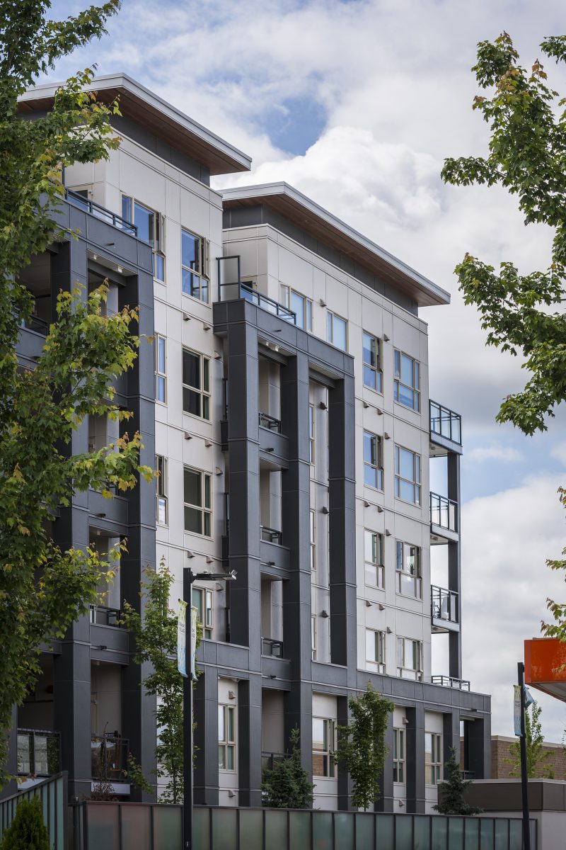 Premium exteriors of the Residences at Fremont Village in Port Coquitlam.