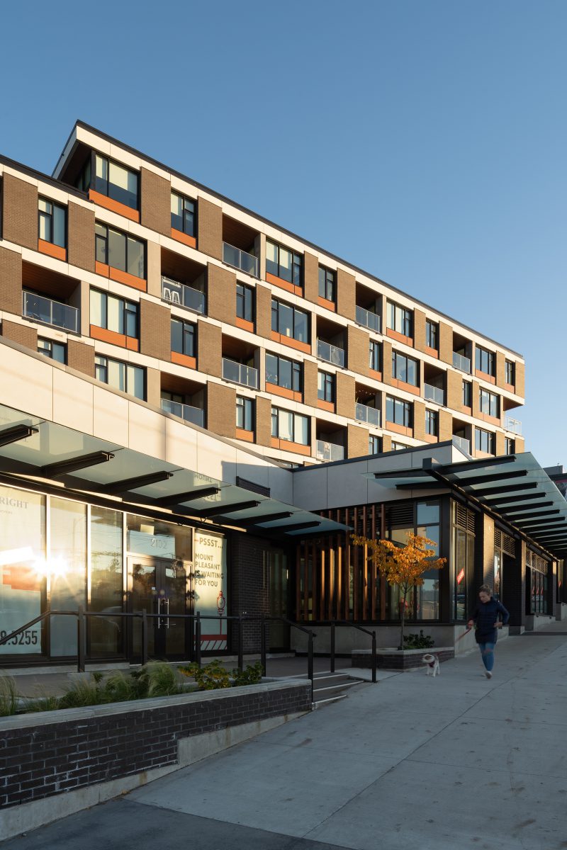 A front view of the new Elenor on Fifth in Vancouver BC.