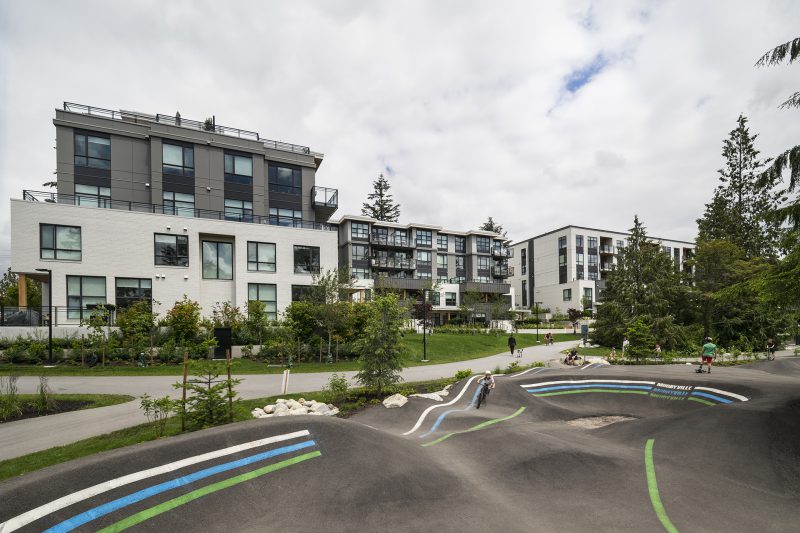 Front of the new Green condominium.