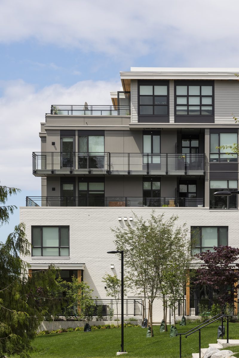 Midrise Green condo building in Vancouver