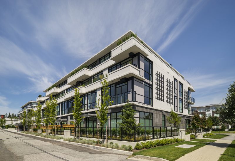 Corner with premium siding at Opal in Vancouver