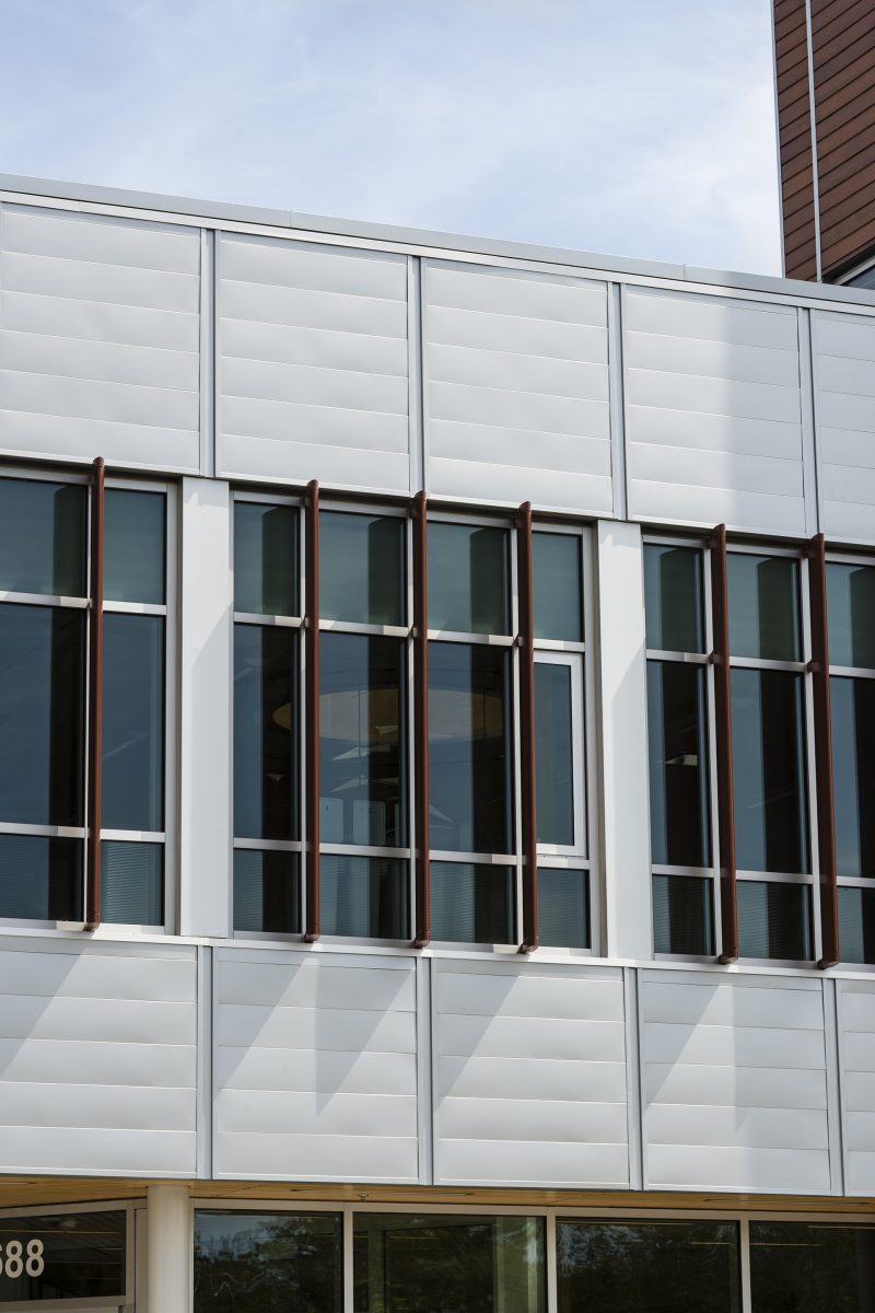 Metal siding at the Pacific Autism Centre in Richmond BC