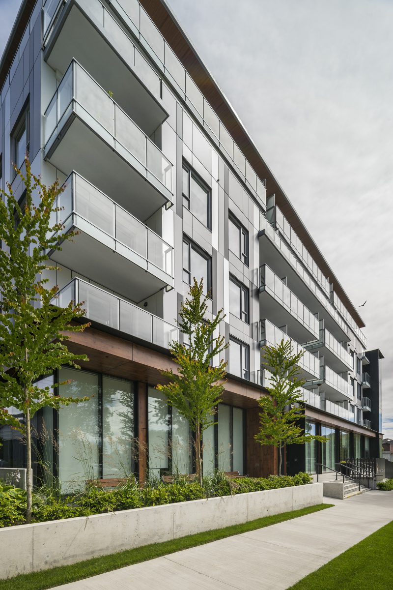 Balconies of the Parker in Vancouver’s prestigious Oakridge neighbourhood