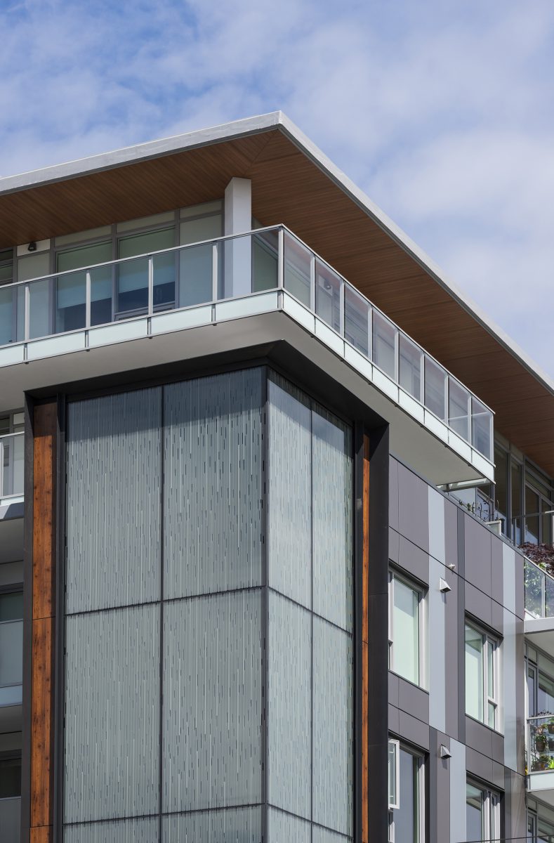 Corner view of the Parker in Vancouver’s prestigious Oakridge neighbourhood